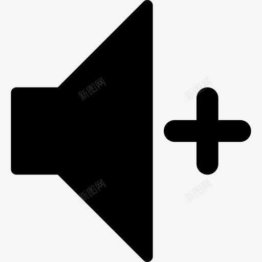 增大音量增加声音扬声器图标svg_新图网 https://ixintu.com 增加声音 增大音量 声音按钮 扬声器 爆炸音乐 音乐实心图标 音量