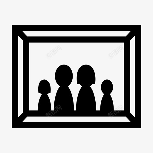 家庭肖像艺术展家庭照片图标svg_新图网 https://ixintu.com 博物馆 家庭照片 家庭肖像 画廊 相框肖像 绘画 艺术展