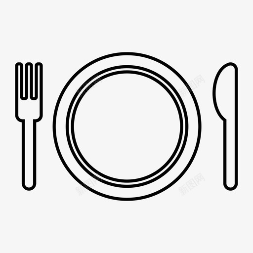 餐具餐厅盘子图标svg_新图网 https://ixintu.com 刀 叉 婚礼 盘子 菜单 食物 餐 餐具 餐厅 餐桌设置