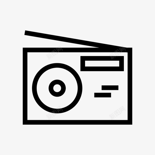 收音机波长节目图标svg_新图网 https://ixintu.com 互联网收音机 天线 播客 收音机 波长 节目 调频 频道