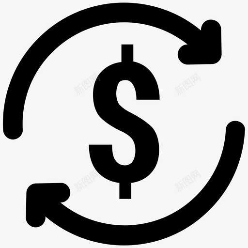 货币流通刷新重新加载图标svg_新图网 https://ixintu.com 刷新 同步 处理 旋转 美元刷新 美元刷新箭头 货币流通 重复 重新加载 重新开始