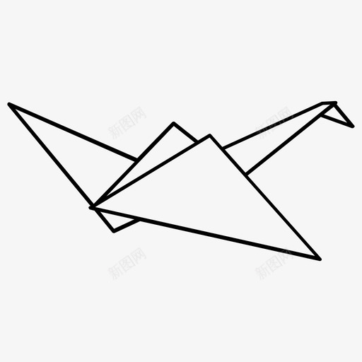 纸鹤玩具天鹅图标svg_新图网 https://ixintu.com 天鹅 折叠纸 折纸 材料 物体 物品 玩具 纸动物 纸鹤 鸟