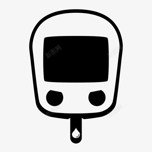 血糖仪检测设备糖化仪图标svg_新图网 https://ixintu.com 医药 检测设备 滴剂 糖 糖化仪 糖尿病 血糖仪
