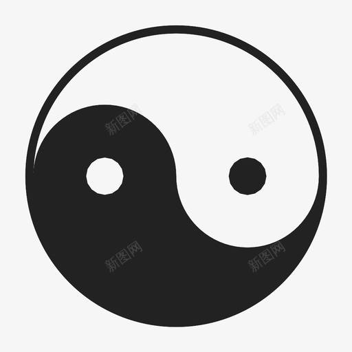 道教象征灵性图标svg_新图网 https://ixintu.com 信仰 和平 善良 坏 宗教 平衡 灵性 象征 道教 阴阳