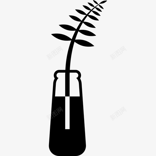花瓶上的蕨类植物自然水疗和放松图标svg_新图网 https://ixintu.com 水疗和放松 自然 花瓶上的蕨类植物