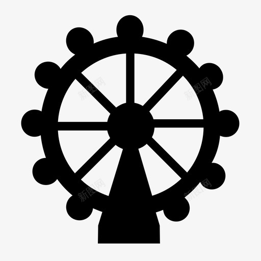 摩天轮景观玩具图标svg_新图网 https://ixintu.com 博览会 娱乐 摩天轮 景观 活动 玩具 观光 观景 马戏团 骑乘