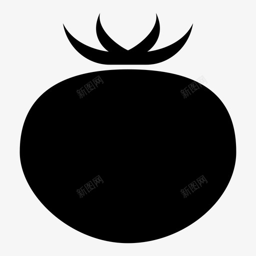 番茄蔬菜红色图标svg_新图网 https://ixintu.com 健康食品 园艺 樱桃 水果 番茄 番茄酱 红色 葡萄 蔬菜