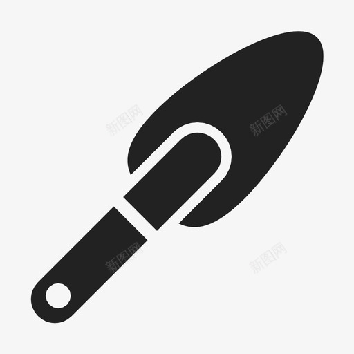 抹子撒布器抹刀图标svg_新图网 https://ixintu.com 园艺 抹刀 抹子 撒布器 洞 牧场 种植园 铲子 锋利