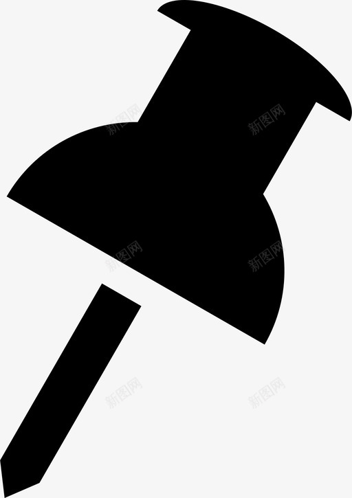 图钉重击人图标svg_新图网 https://ixintu.com 人 使用 办公用品 图钉 填充电子商务的实心图标 家 重击