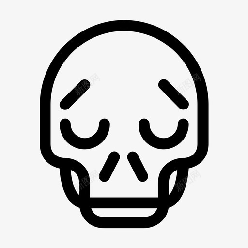 悲伤脸面部表情图标svg_新图网 https://ixintu.com 悲伤 情绪 死亡的情绪 灰色 脸 面部表情 骨骼