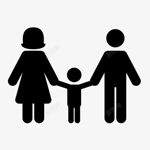 家庭母亲子女图标svg_新图网 https://ixintu.com 妈妈 妻子 子女 家庭 母亲 父母 男人 部落