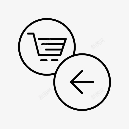 购物车杂货店左箭头图标svg_新图网 https://ixintu.com 上一个 修改 出售 在线 左箭头 市场 杂货店 购物车