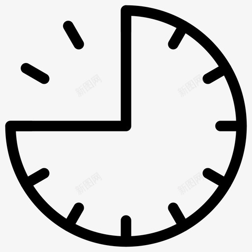 40分钟部分小时2400秒图标svg_新图网 https://ixintu.com 2400秒 40分钟 二分 周期 手表 时钟 时间线图标 计时器 部分小时