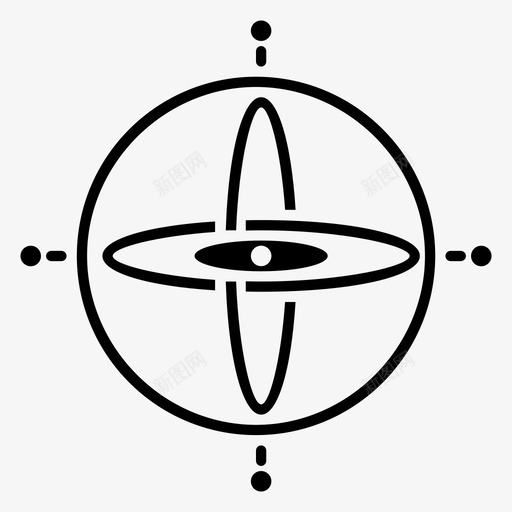 陀螺仪轮子旋转轮图标svg_新图网 https://ixintu.com 加速计 动量 圆圈 旋转 旋转轮 轮子 陀螺仪