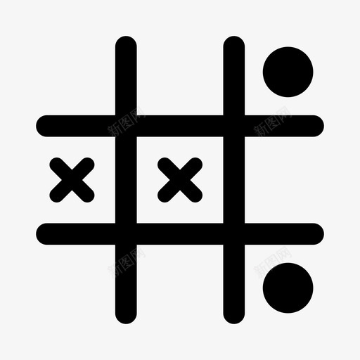 tictactoe猫孩子图标svg_新图网 https://ixintu.com tictactoe 孩子 游戏 猫 玩 赢