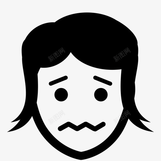 焦虑消极紧张图标svg_新图网 https://ixintu.com 不 人 人格 悲伤 情绪 消极 焦虑 生病 痛苦 紧张