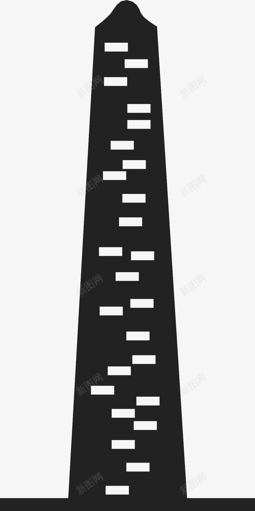 城墙方尖碑图标svg_新图网 https://ixintu.com 城墙方尖碑