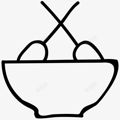 碗和勺子图标svg_新图网 https://ixintu.com 碗和勺子