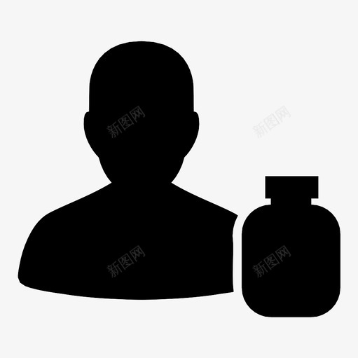 使用者个人资料处方药图标svg_新图网 https://ixintu.com 个人资料 使用者 处方药 药丸 药房 药物 药瓶