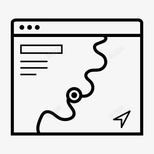 网站线框网格式图标svg_新图网 https://ixintu.com 公文包 用户界面 用户界面模型 用户界面模型集合 线框 网格式 网站 网页界面