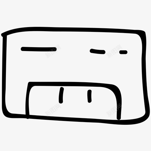 盒式磁带电子手绘涂鸦图标svg_新图网 https://ixintu.com 电子手绘涂鸦图标 盒式磁带