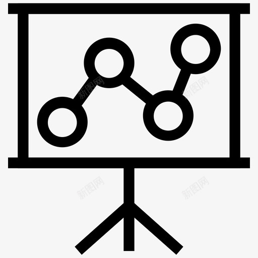 投影屏幕信息图形线图图标svg_新图网 https://ixintu.com 信息图形 投影屏幕 报告 演示 线图 统计 趋势