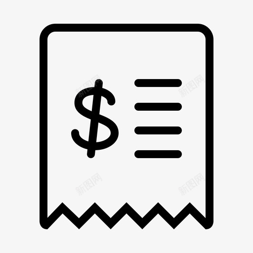 收据帐单购买图标svg_新图网 https://ixintu.com 付款 发票 帐单 收据 美元 财务 购买