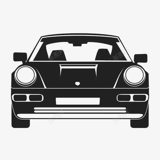 保时捷汽车玻璃图标svg_新图网 https://ixintu.com 保时捷 床单 汽车 灯 玻璃 运动 运输 镜子