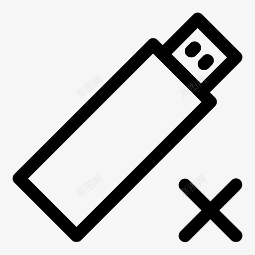 U盘错误故障存储图标svg_新图网 https://ixintu.com U盘错误 不允许 不工作 删除 失败 存储 故障 简单的卷曲图标 闪存 驱动器