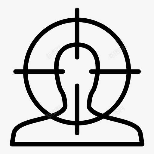 目标命中人图标svg_新图网 https://ixintu.com 人 命中 杀 点 狙击手 目标 营销 轮廓