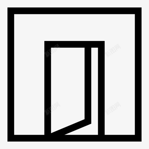 入口门房子图标svg_新图网 https://ixintu.com 入口 内部 台阶 广场 房子 房间 打开 登录 门