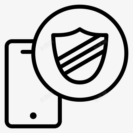 移动安全移动通知交互式图标svg_新图网 https://ixintu.com 交互式 手机 消费电子 消费设备 电子 电子设备 移动安全 移动通知 设备