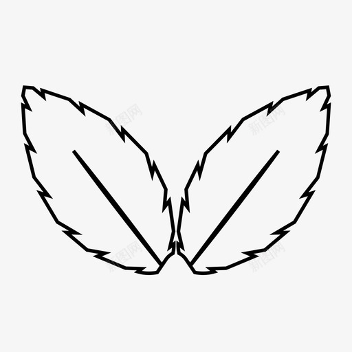 薄荷药草叶子图标svg_新图网 https://ixintu.com 叶子 植物 药草 薄荷 鸡尾酒