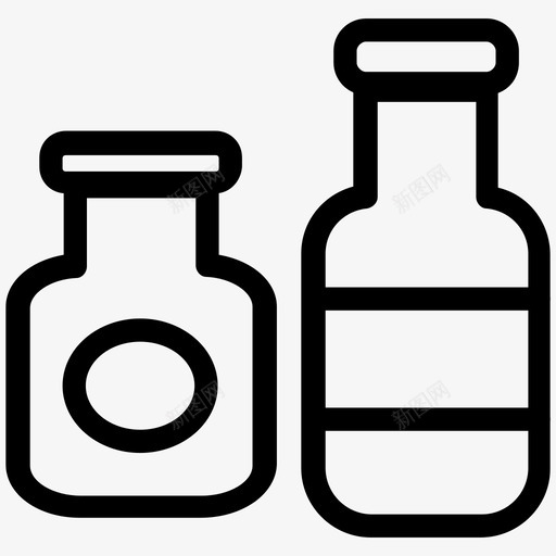 采购产品瓶子酱汁酒瓶图标svg_新图网 https://ixintu.com 液体 玻璃瓶 番茄酱瓶 调味品 酒瓶 酱汁 醋 采购产品瓶子