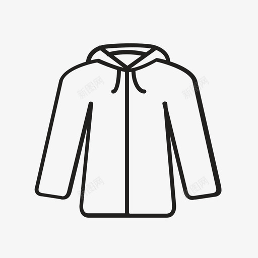 连帽衫衣服夹克图标svg_新图网 https://ixintu.com 保暖 冬装 夹克 毛衣 衣服 衣服图标 连帽衫