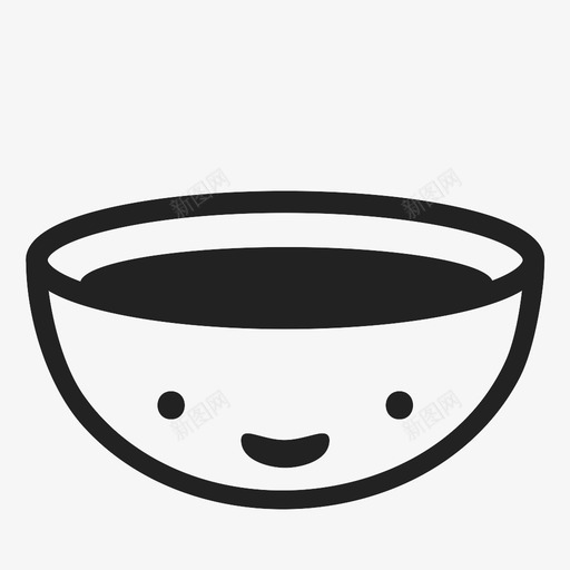 碗脸面部表情图标svg_新图网 https://ixintu.com 微笑 快乐 情感 情绪 碗 笑脸 脸 面部表情 食物