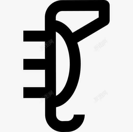 海马轮廓动物图标svg_新图网 https://ixintu.com 动物 海马轮廓