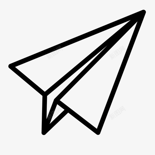 纸飞机飞行发送图标svg_新图网 https://ixintu.com 发送 纸飞机 飞行