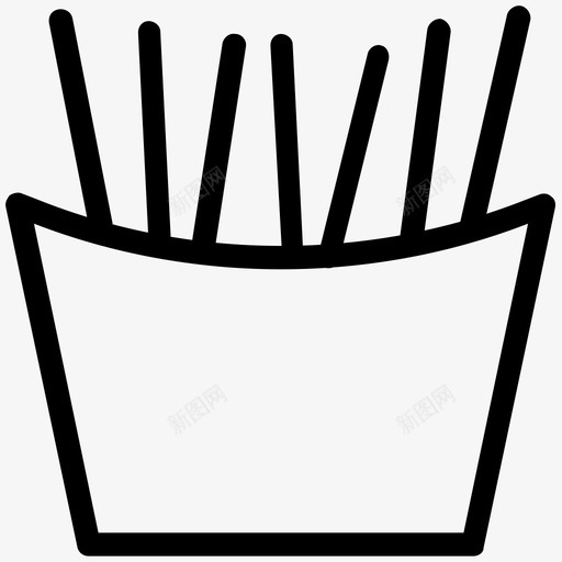 薯条快餐薯条包图标svg_新图网 https://ixintu.com 垃圾食品 快餐 薯条 薯条包