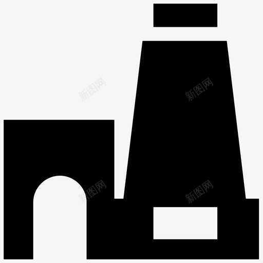 建筑结构工厂图标svg_新图网 https://ixintu.com 基础 工业 工业建筑 工厂 建筑 建筑物 建筑物实心图标 结构