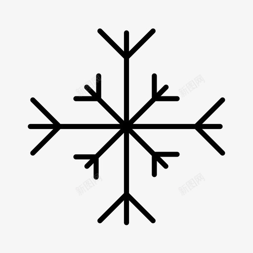 雪花圣诞寒冷图标svg_新图网 https://ixintu.com 冬天 冬天就要来了 冰冷 圣诞 寒冷 小 独特 脆弱 雪花