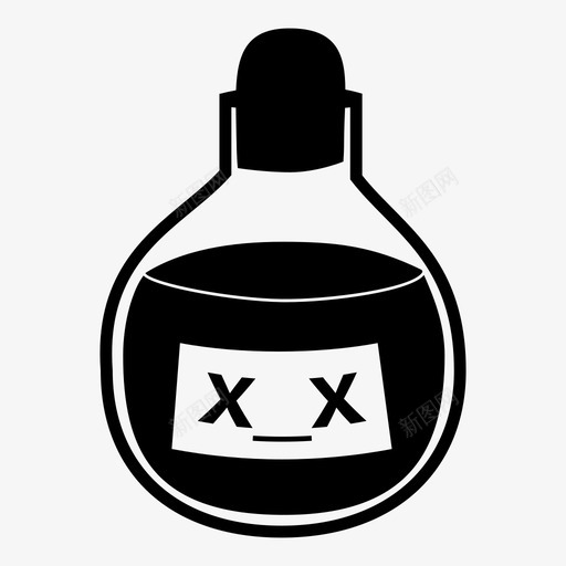 毒药毒液毒素图标svg_新图网 https://ixintu.com 化学品 头骨和交叉骨 小瓶 有毒 毒液 毒瓶 毒素 毒药 烧瓶 药剂