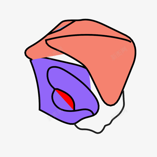 鳄梨三文鱼卷图标svg_新图网 https://ixintu.com 鳄梨三文鱼卷