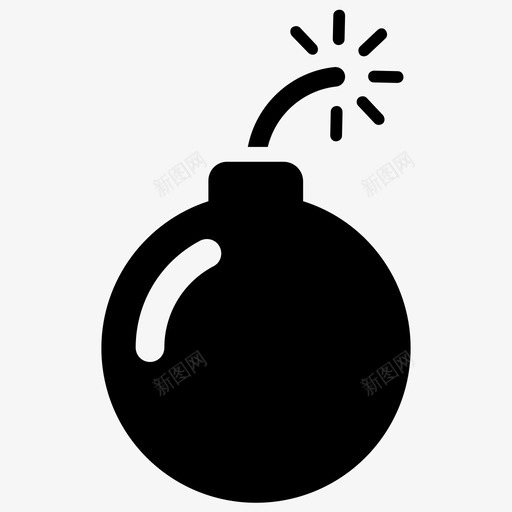 炸弹炮弹危险图标svg_新图网 https://ixintu.com 危险 威胁 安全 引信 时间 武器 炮弹 炸弹 爆炸