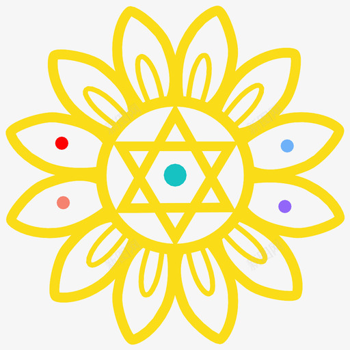 阿纳哈塔脉轮能量图标svg_新图网 https://ixintu.com 心轮 瑜伽 能量 脉轮 阿纳哈塔 骶骨