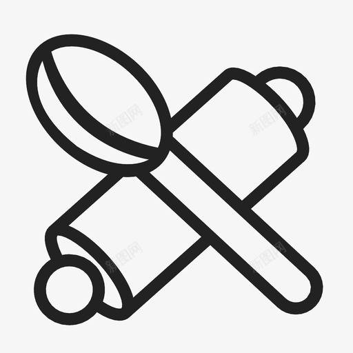 勺子和滚筒卡诺德爱抚图标svg_新图网 https://ixintu.com 制作 勺子和滚筒 卡诺德 宠物 拥抱 爱抚 设备烘焙 面包师