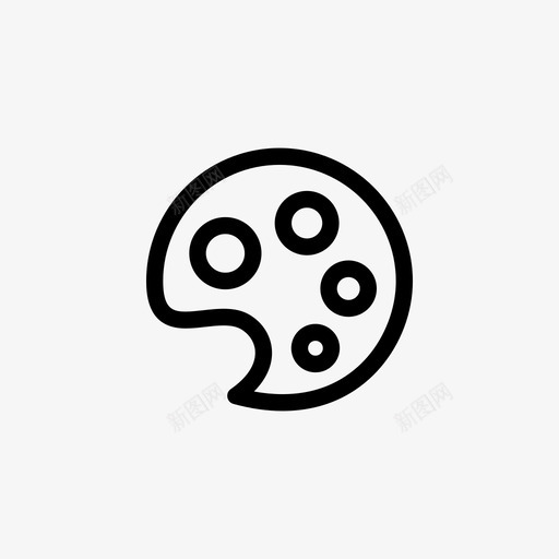 调色板颜色桶绘画图标svg_新图网 https://ixintu.com 创意 界面和网页图标 绘画 绘画调色板 艺术家 设计 调色板 颜色桶