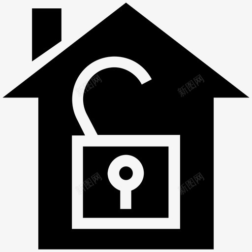 解锁的房子家解锁的家图标svg_新图网 https://ixintu.com 家 开放的家 房地产实心图标 解锁的家 解锁的房子