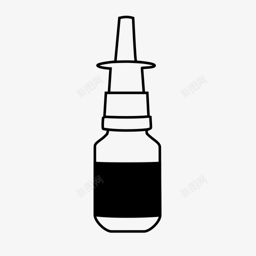 鼻喷雾剂充血药物图标svg_新图网 https://ixintu.com 充血 药房 药物 鼻 鼻喷雾剂