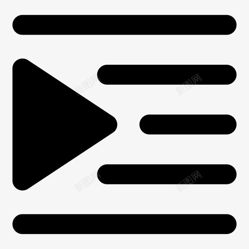 播放列表文件收听图标svg_新图网 https://ixintu.com 媒体 播放列表 收听 文件